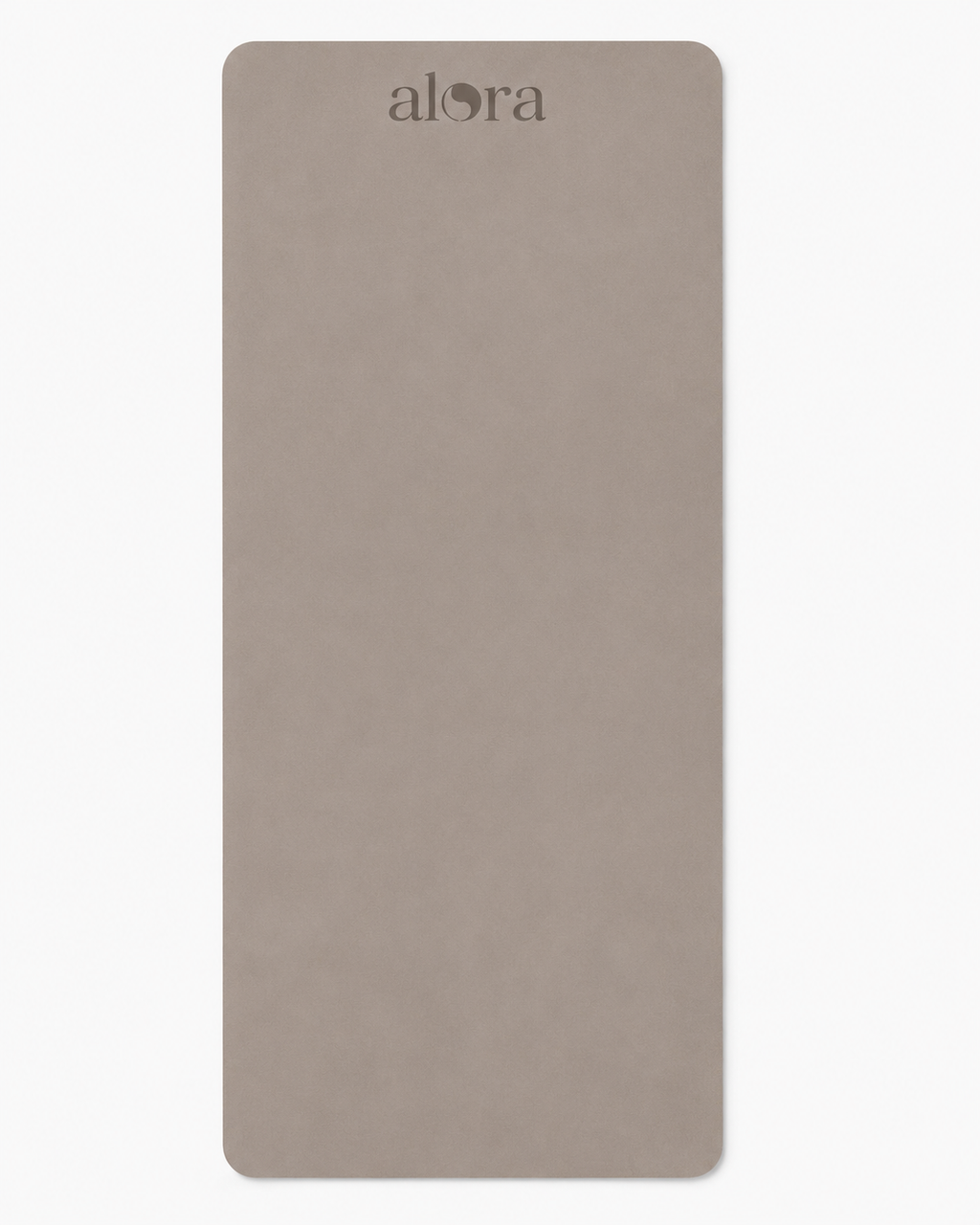 beige yoga mat with branding