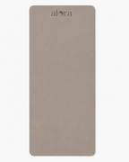 beige yoga mat with branding