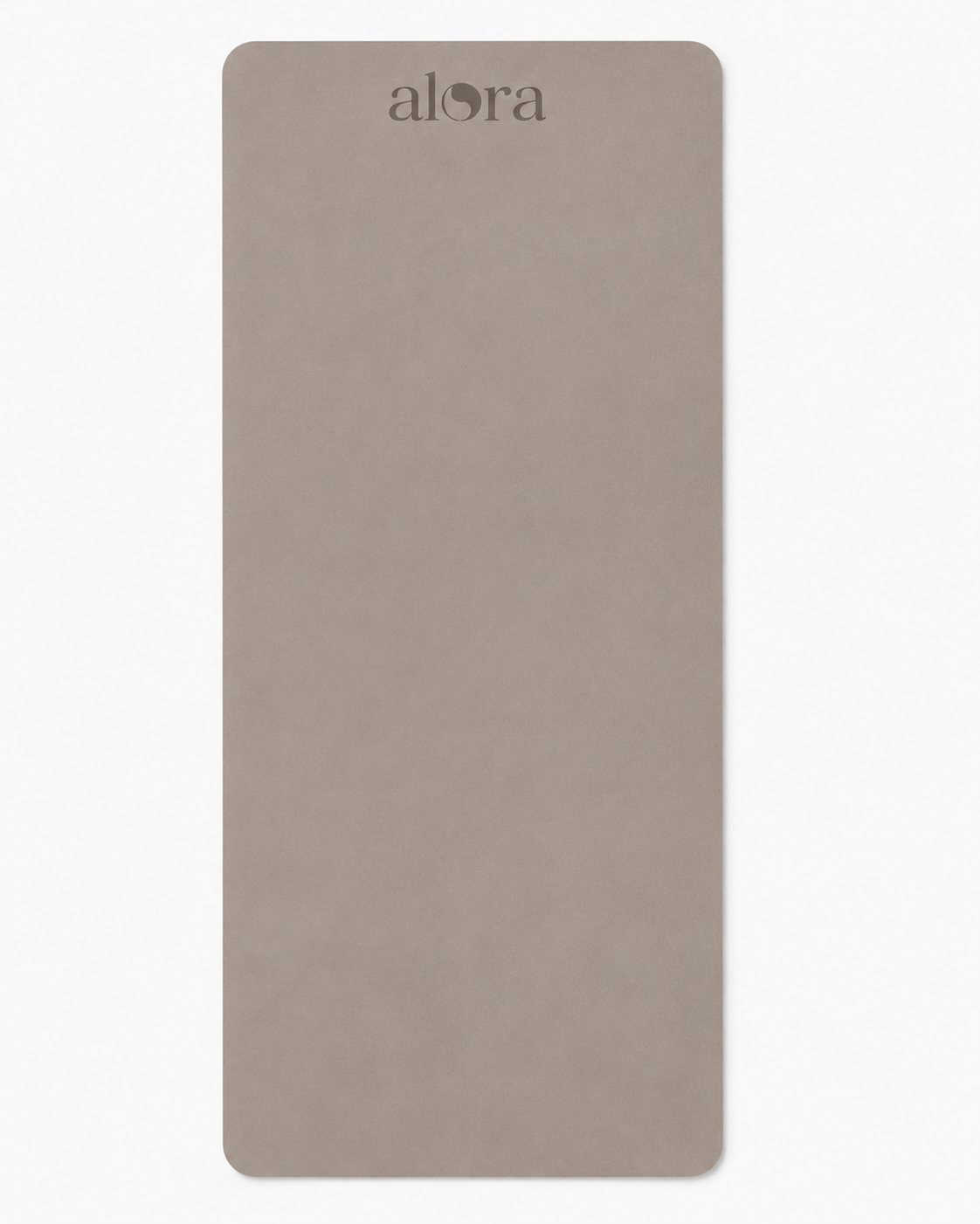 beige yoga mat with branding